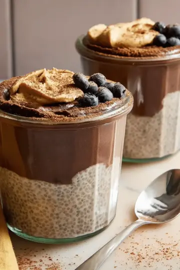 High-Protein Peanut Butter & Chocolate Chia Pudding