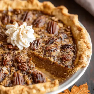 Pumpkin Pecan Pie