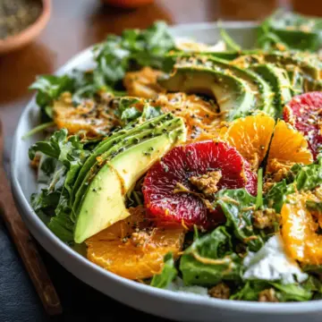 Citrus Avocado Salad with Orange Tahini Vinaigrette.