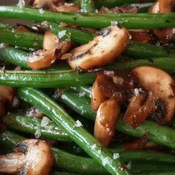 Roasted Green Beans and Mushrooms
