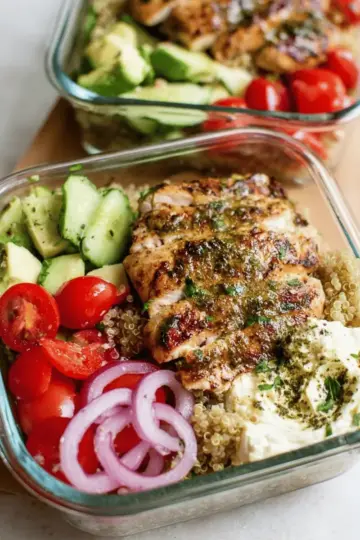 Grilled Chicken and Quinoa Meal Prep Bowls