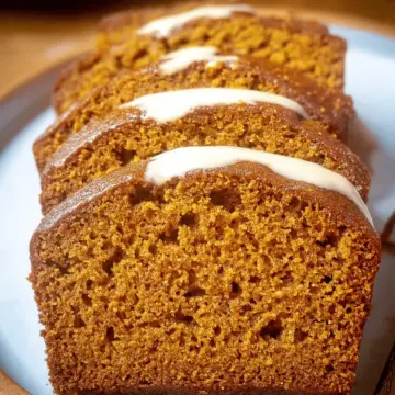 Spiced Pumpkin Bread with Vanilla Pudding
