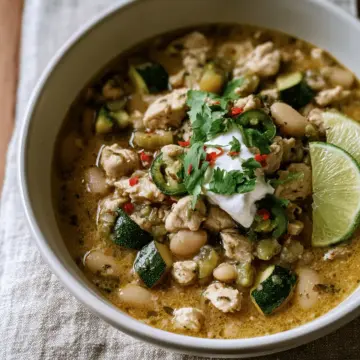 Mild White Chicken & Zucchini Chili