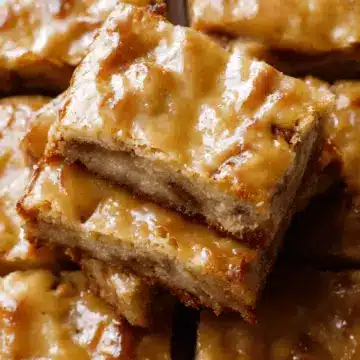 Maple Glazed Apple Blondies