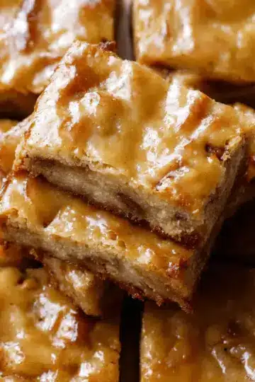 Maple Glazed Apple Blondies