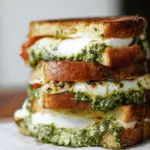 Pesto and Mozzarella Grilled Cheese Sandwich