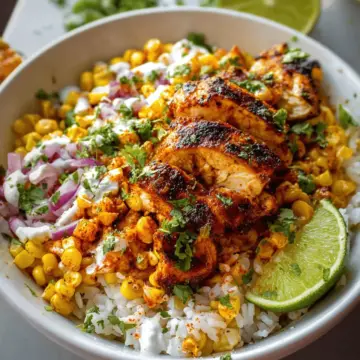 Street Corn Chicken Rice Bowl