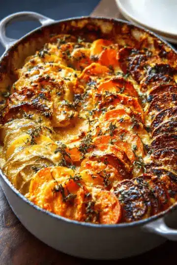 Cheesy Root Vegetable Gratin