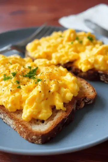 Scrambled Eggs with Cheese: Delicious and High Protein