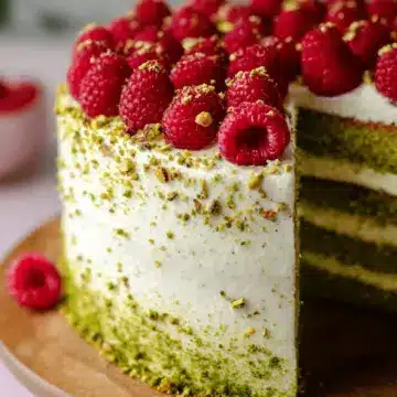 Pistachio Raspberry Cake