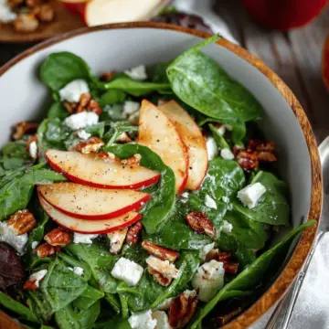 Apple Feta Spinach Salad