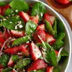 Spinach Strawberry Salad with Poppy Seed Dressing