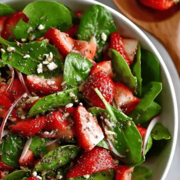 Spinach Strawberry Salad with Poppy Seed Dressing