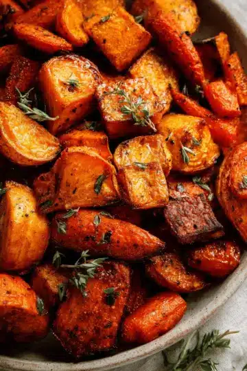 Roasted Sweet Potatoes & Carrots