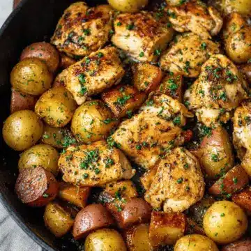 Garlic Butter Chicken and Potato Skillet