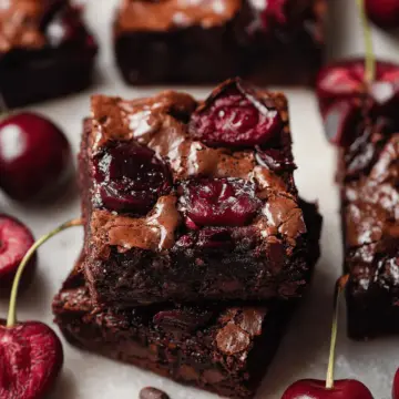 Roasted Chocolate Cherry Brownies