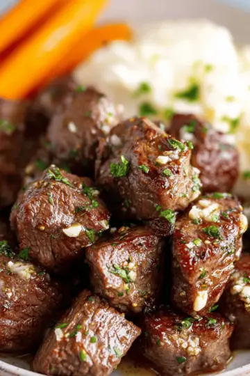 Air Fryer Garlic Butter Steak Bites