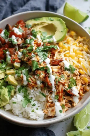 Slow Cooker Chicken Burrito Bowl