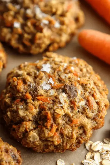Healthy Carrot Cake Oatmeal Cookies