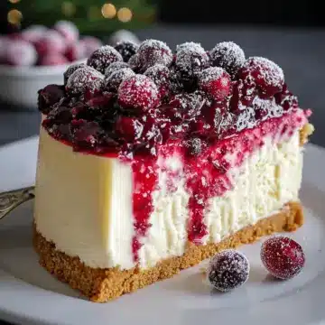 Decadent Cranberry Jam White Chocolate Mousse Cheesecake Recipe