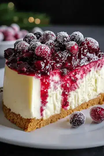 Decadent Cranberry Jam White Chocolate Mousse Cheesecake Recipe