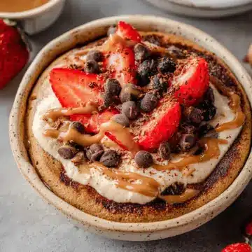 Baked Protein Pancake Bowl