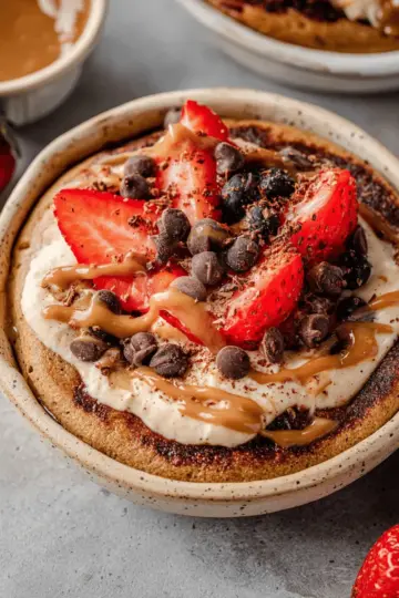 Baked Protein Pancake Bowl