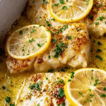Garlic Butter Lemon Baked Cod
