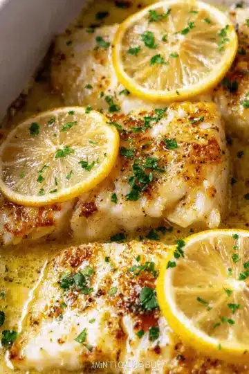 Garlic Butter Lemon Baked Cod