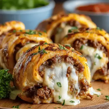 Garlic Butter Cheeseburger Rollups