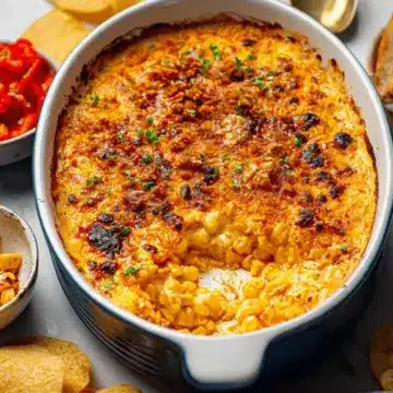 Cheesy Hot Honey Corn Dip