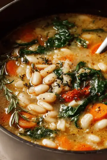 Hearty Tuscan White Bean Soup
