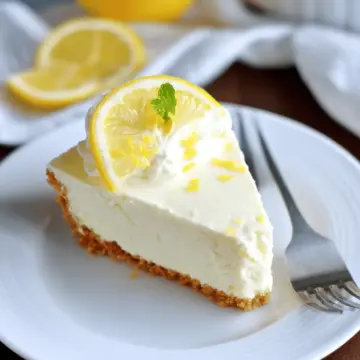 No Bake Lemon Cheesecake (easy, 4 ingredients)
