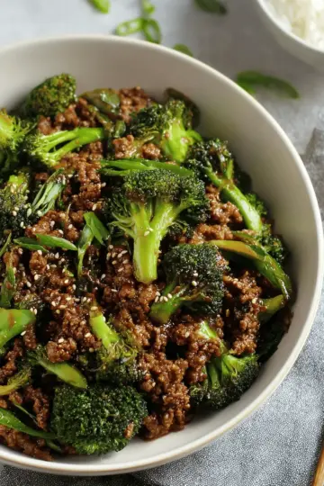 Easy Ground Beef and Broccoli Stir Fry