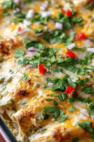 Easy Green Chicken Enchiladas