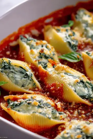 Spinach and Ricotta Stuffed Shells