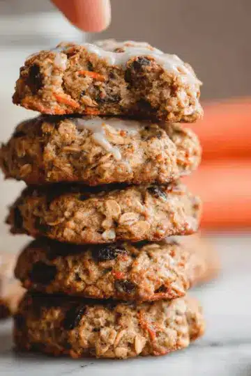 Carrot Cake Oatmeal Breakfast Cookies