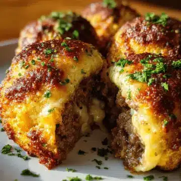 Garlic Parmesan Cheeseburger Bombs