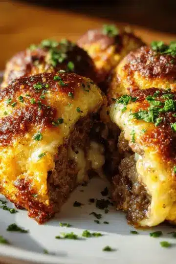 Garlic Parmesan Cheeseburger Bombs