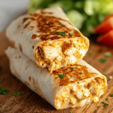 Cheesy Garlic Chicken Wraps