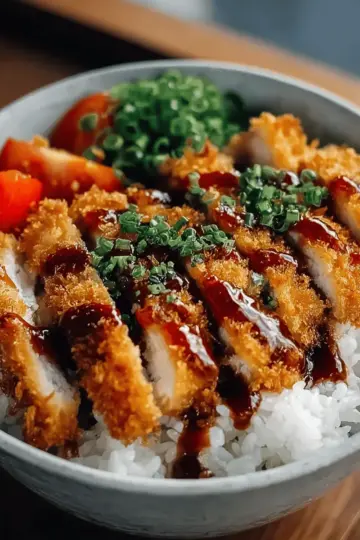 Japanese Katsu Bowls with Tonkatsu Sauce