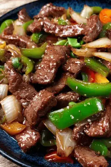 Pepper Steak with Onion Stir Fry