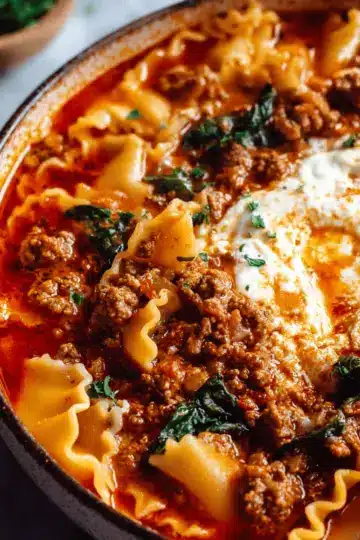 One Pot Lasagna Soup