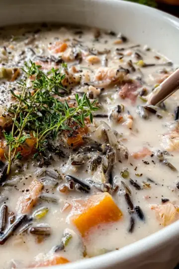 Cozy Autumn Wild Rice Soup