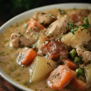 Slow Cooker White Wine Chicken Stew