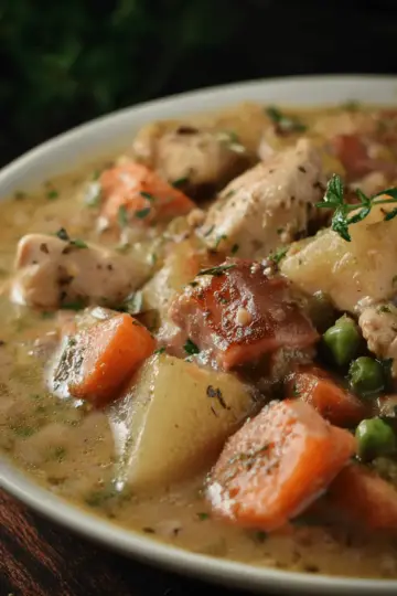 Slow Cooker White Wine Chicken Stew