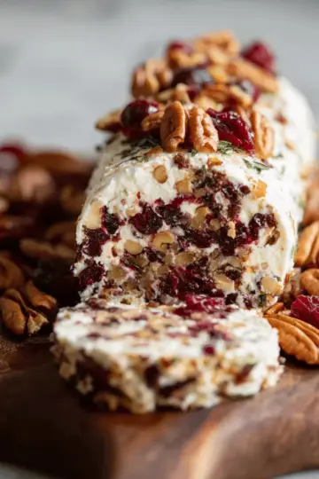 Cranberry Pecan Cheese Log