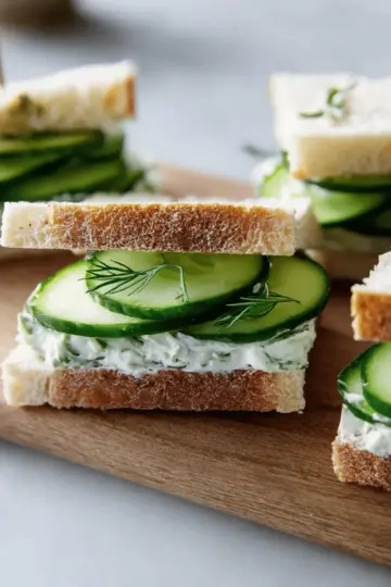 Cucumber Tea Sandwiches with Herby Cream Cheese