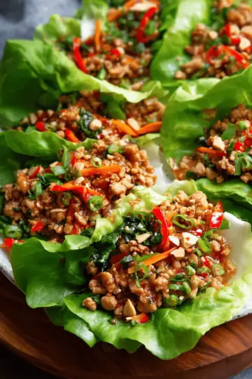 Thai Chicken Lettuce Wraps