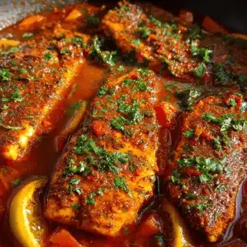 Classic Spicy Moroccan Fish in Rich Sauce